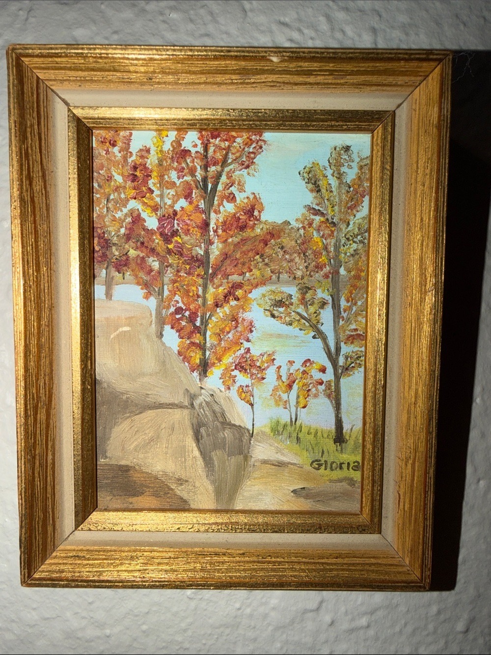 Vintage Framed Painting of the country Signed by Artist